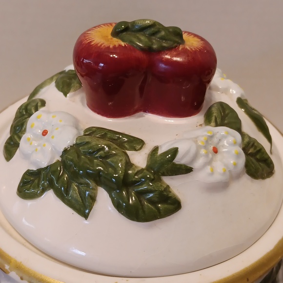 Set of 3 KK Ceramic Apple Canisters - Picture 5 of 10